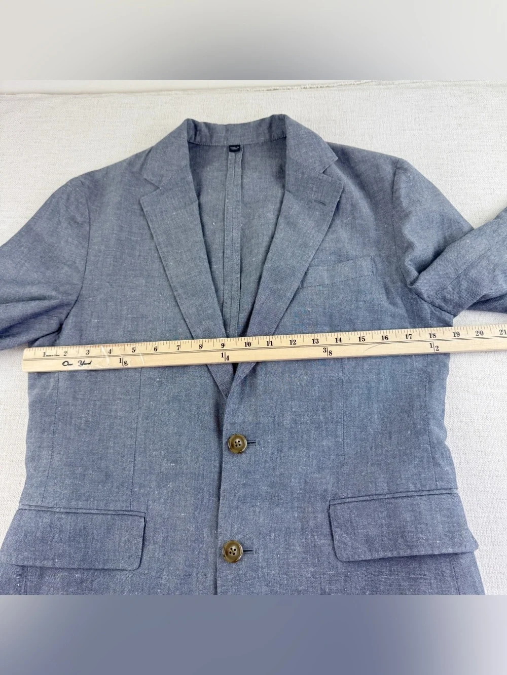 J crew ludlow unstructured suit jacket deep water cotton linen Men‎ size 36S